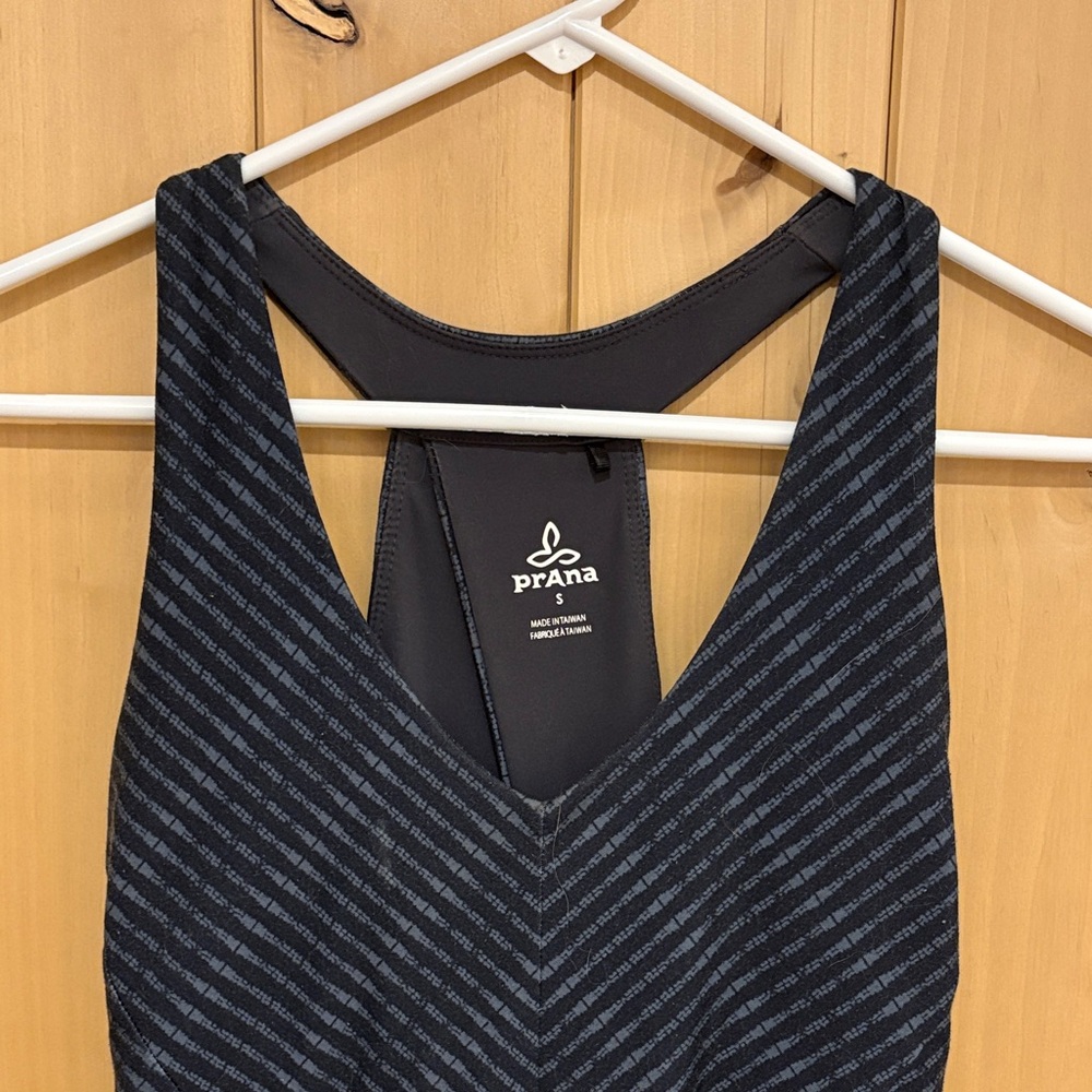 Prana Navy and Black Patterned Dress